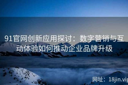 91官网创新应用探讨：数字营销与互动体验如何推动企业品牌升级