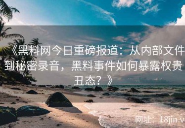 《黑料网今日重磅报道：从内部文件到秘密录音，黑料事件如何暴露权贵丑态？》