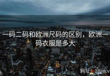 一码二码和欧洲尺码的区别，欧洲一码衣服是多大