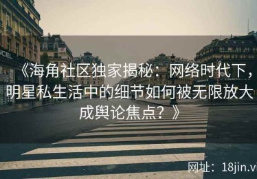 《海角社区独家揭秘：网络时代下，明星私生活中的细节如何被无限放大成舆论焦点？》
