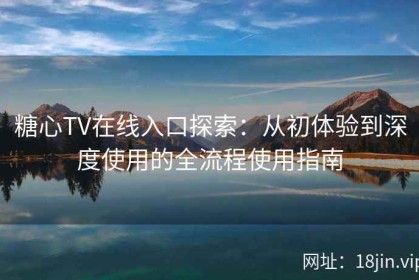 糖心TV在线入口探索：从初体验到深度使用的全流程使用指南