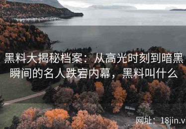 黑料大揭秘档案：从高光时刻到暗黑瞬间的名人跌宕内幕，黑料叫什么