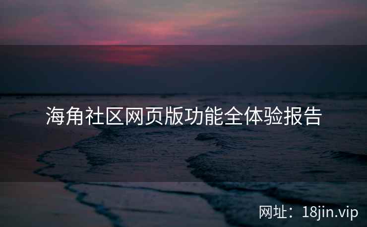 海角社区网页版功能全体验报告